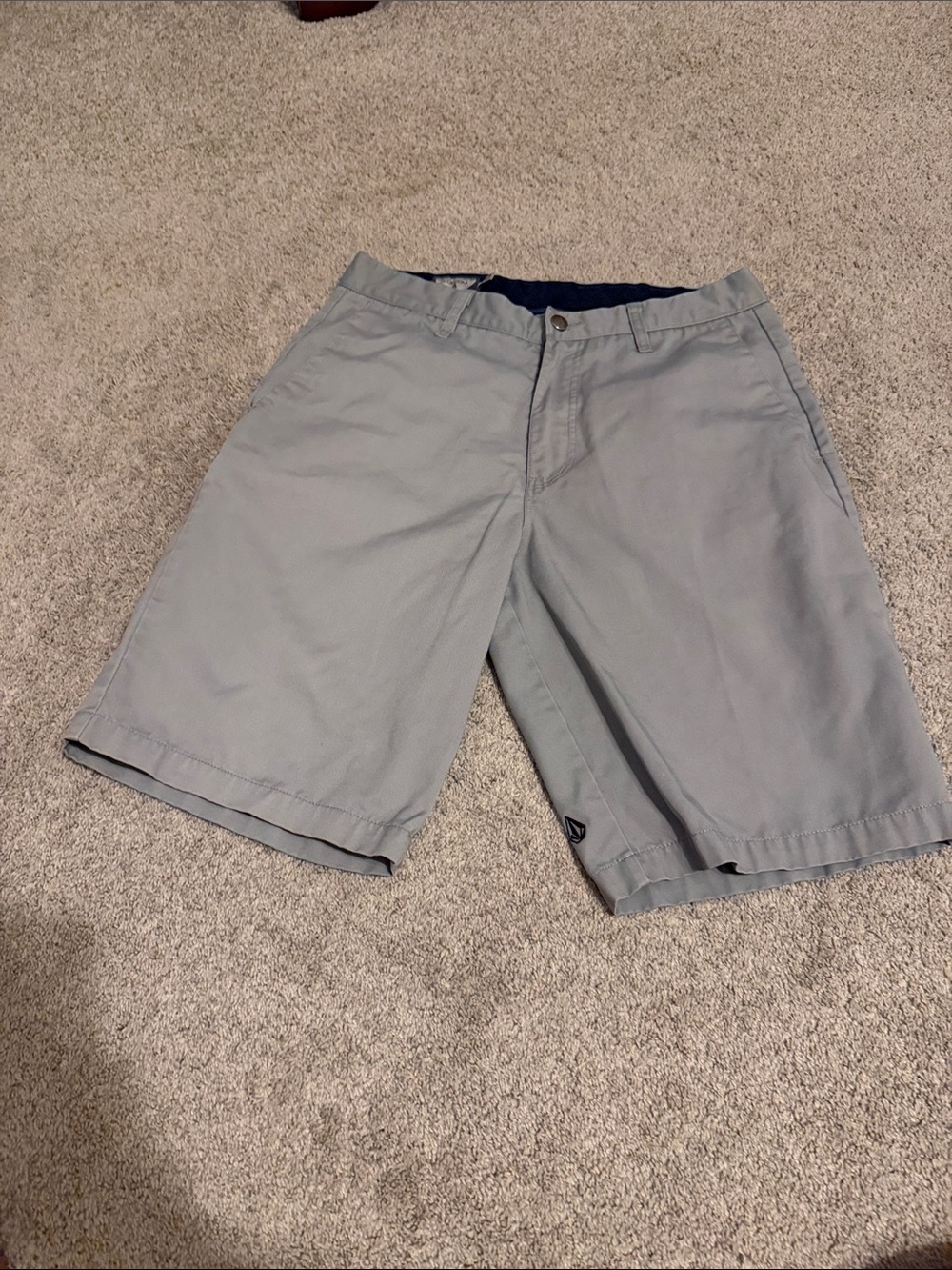 Volcom Men's Light Gray Flat Front Shorts